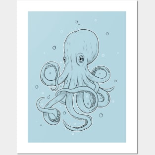 Bubble the Octopus Posters and Art